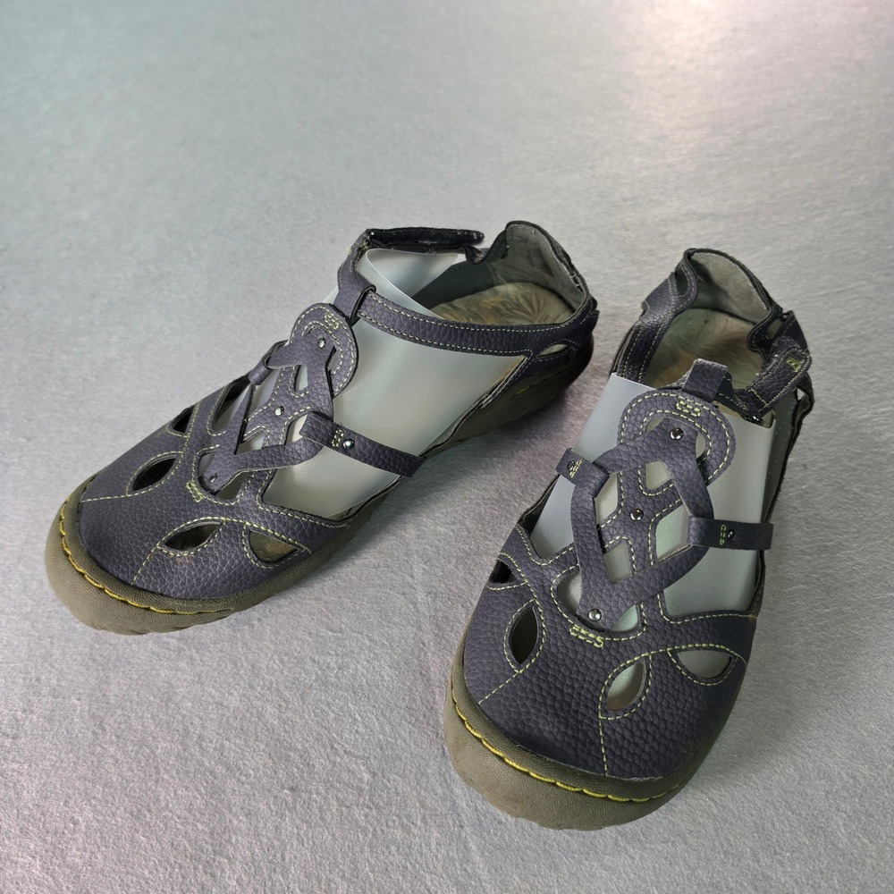 JBU by Jambu Navy Blue Mary Jane Sandals Memory Foam Comfort Preppy 8M